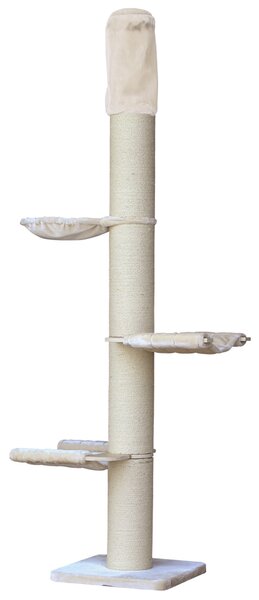 NOBBY Albero per gatti "KALIN", beige, 60 x 60 x 235 - 265 cm