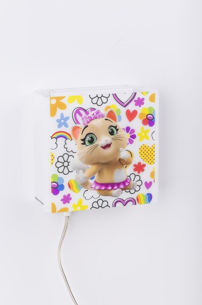 Applique Miaonight Snapcat Pilou,design Emporium realizzato in Cristallo acrilico , metallo, misure 15x6x15 cm