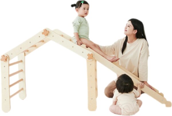 Set da arrampicata Montessori regolabile - naturale