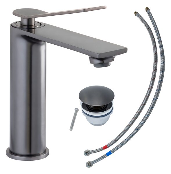 Miscelatore per lavabo SCHÖNER WOHNEN collezione VIOLA M, industriale, rubinetto adatto ai lavabi a parete del vostro bagno
