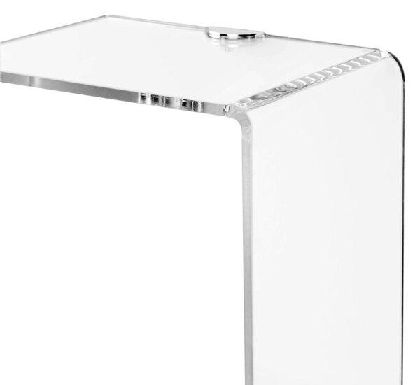 Mensola in metacrilato trasparente SNELLA 40x20 cm con supporti per fissaggio in metallo cromato mensola modulabile