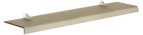 Mensola da muro in Cristallo acrilico PLANA Media Dimensioni 75x15 cm Portata max: 12 kg Trasparente, profondit� 15 cm Fum� Marrone Satinato
