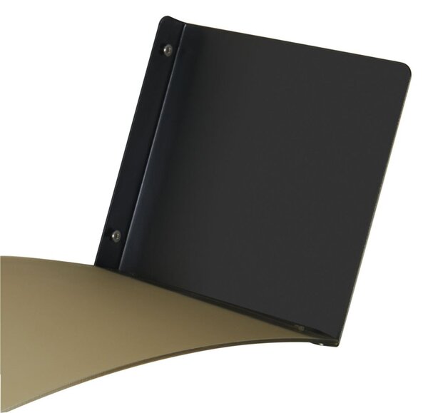 Mensola flessibile L74.5xP20 cm componibile in metacrilato FLEXA basi in metallo polveri epossidiche nere plexiglas Fum� Marrone Satinato