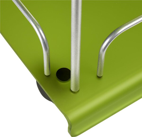 Carrello portavivande da cucina Multifunzione in Cristallo acrilico ONDINA 50x52xh90 cm con ruote piroettanti colore Verde Chiaro Satinato