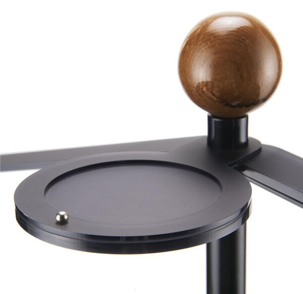 Servomuto Appendiabiti con svuotatasche portaoggetti circolare Quasimodo in Metallo Dimensioni 50x40xh 110 cm colore Nero