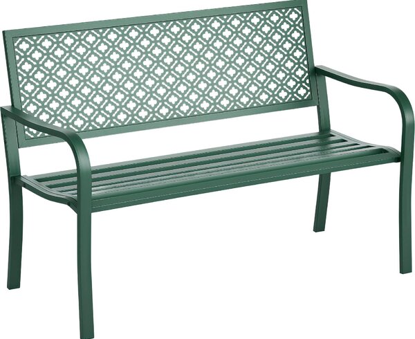 Panca da giardino Outsunny per 2 persone, con motivo floreale, ideale per l'esterno, con una capacità massima di 240 kg