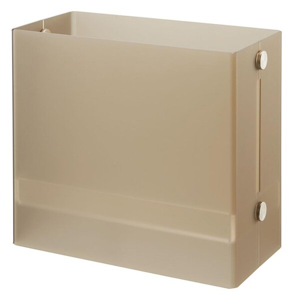 Porta Riviste in Metacrilato linea squadrata BIBAI 35x17x h30 cm BIBAI colore Fum� Marrone Satinato