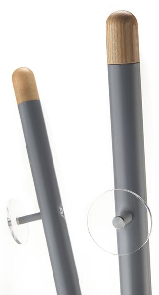 Appendiabiti richiudibile Mikado diametro 40xh184 cm in metallo verniciato con polveri epossidiche particolari in legno