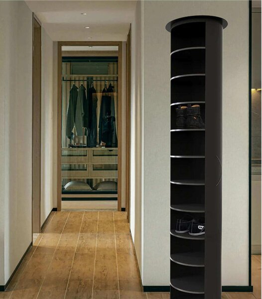 Scarpiera Salvaspazio 'Sokndal' con 3 Contenitori Ribaltabili Portascarpe in Metallo Mobile per Ingresso Giardino Spogliatoio - Nero [en.casa] | Leroy Merlin
