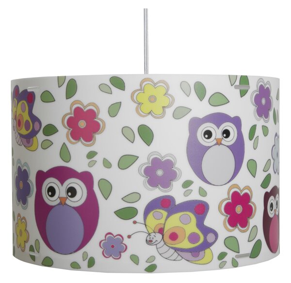 Lampada a sospensione per camerette CYLINDER Piccola � 30xh 19,6 cm in multicolor GIUNGLA