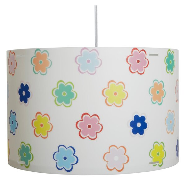 Lampada a sospensione per camerette CYLINDER Piccola � 30xh 19,6 cm in multicolor FIORI