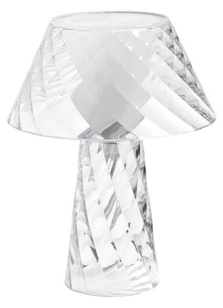 Lampada da Tavolo senza filo con batterie ricaricabili Autonomia 9 ore Abat-Jour in metacrilalto TATA 20x20x25h cm Trasparente