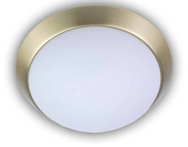 Lampada da soffitto a 3 luci, rotonda, Ø 50 cm, vetro opalino, ottone opaco, lampada da cucina