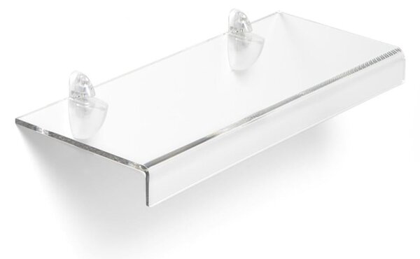 Mensola da muro Piccola PLANA Dimensioni 50x22 cm in Cristallo acrilico Portata max: 12 kg Trasparente, profondit� 22 cm Trasparente