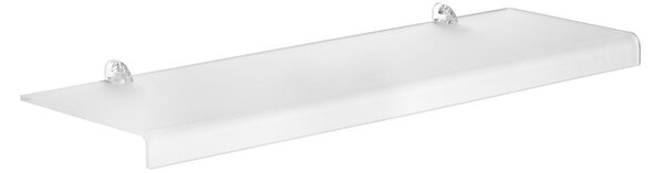 Mensola da muro in Cristallo acrilico PLANA Media Dimensioni 75x22 cm Portata max: 12 kg Trasparente, profondit� 22 cm Bianco Satinato