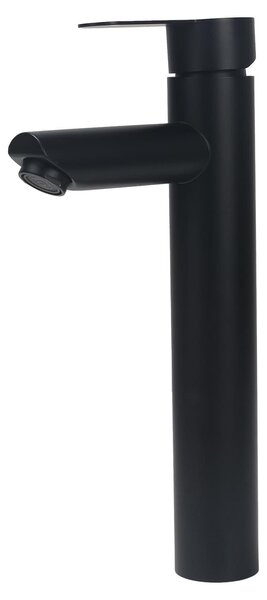 Solidchoice - Rubinetto per lavabo da appoggio, con maniglia larga e finitura nero opaco