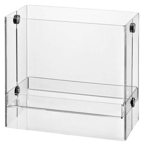 Porta Riviste in Metacrilato linea squadrata BIBAI 35x17x h30 cm BIBAI trasparente Vaschetta Trasparente