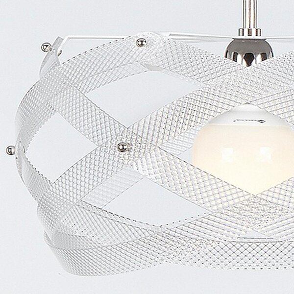 Lampadario a sospensione NUCLEA Piccolo �40xh24 cm - Peso 2,5 kg Supporto in Metallo Paralume in metacrilato trasparente Spectrall