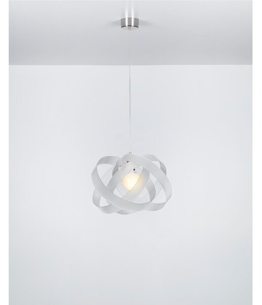 Lampadario a sospensione NUCLEA Medio �53xh30cm Supporto in Metallo Paralume in metacrilato Trasparente Spectrall