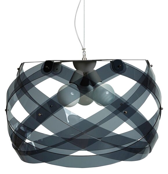 Lampadario a sospensione NUCLEA Medio �53xh30cm Supporto in Metallo Paralume in metacrilato Grigio