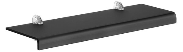 Mensola da muro in Cristallo acrilico Piccola PLANA Dimensioni 50x15 cm Portata max: 12 kg Trasparente, profondit� 15 cm Fum� Grigio Satinato
