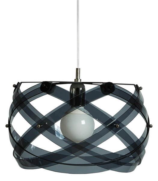 Lampadario a sospensione NUCLEA Piccolo �40 x h24cm Peso 2,5 kg Supporto in Metallo Paralume in metacrilato Grigio