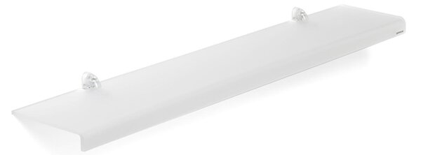 Mensola da muro in Cristallo acrilico Grande PLANA Dimensioni 90x15 cm Portata max: 12 kg Trasparente, profondit� 15 cm bianco satinato