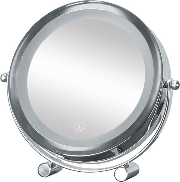 Specchio cosmetico a LED Kleine Wolke BRIGHT MIRROR SHORTY Colore argento