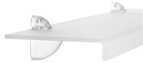 Mensola da muro in Cristallo acrilico PLANA Media Dimensioni 75x15 cm Portata max: 12 kg Trasparente, profondit� 15 cm satinato
