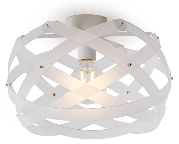 Lampadario a sospensione NUCLEA Piccolo �40 x h24cm - Peso 1,5 kg Supporto in Metallo Paralume in metacrilato Bianco Satinato