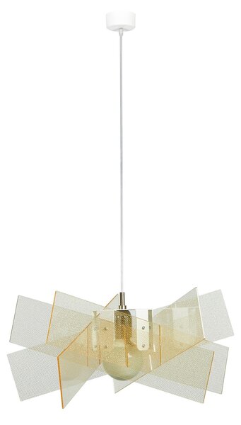 Lampadario a sospensione �53xh24.5 cm KARTIKA Piccola supporto in metallo in metacrilato Texture Gold