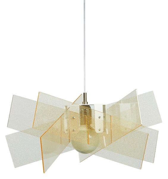 Lampadario a sospensione �69xh38 cm KARTIKA BIG supporto in metallo in metacrilato Texture Gold
