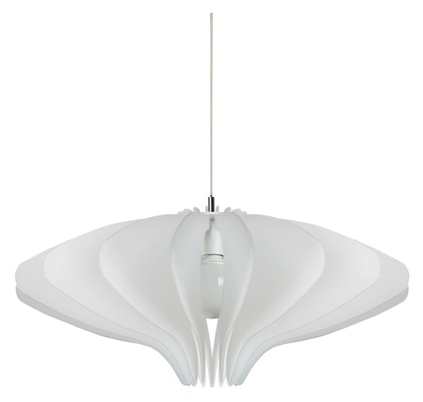 Lampada a sospensione Cigno in metacrilato XL �74xh32 Bianco Satinato
