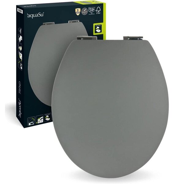 Sitzplatz 40396 2 - sedile wc universale, colore: grigio