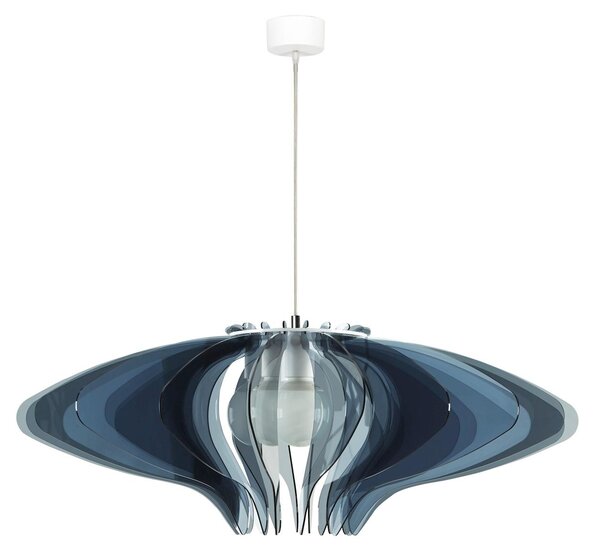 Sospensione in metacrilato Grigio Fum� CIGNO � 52xh27 cm Struttura in metallo cromato colore