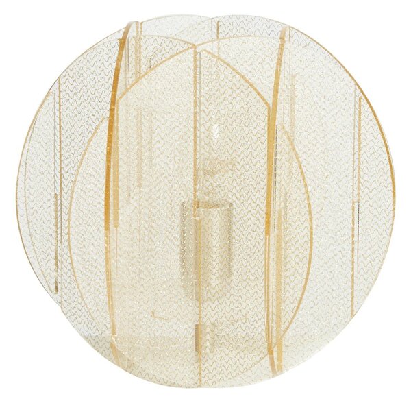 Lampada da tavolo, abat Jour, in metacrilato ALLEGRETTA 24x24xh26 cm con paralume colore textur Gold