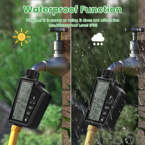 Immax NEO 07556L - Elettrovalvola per irrigazione 4xAA IP65 Wi-Fi Tuya