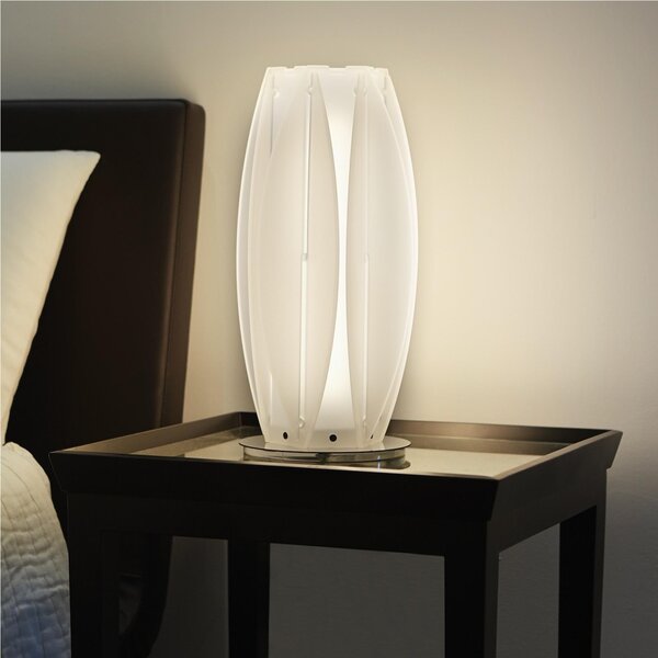 Lampada da Tavolo � 18xh40 cm KIra Mini con Lampada in PMMA cristopal base inox