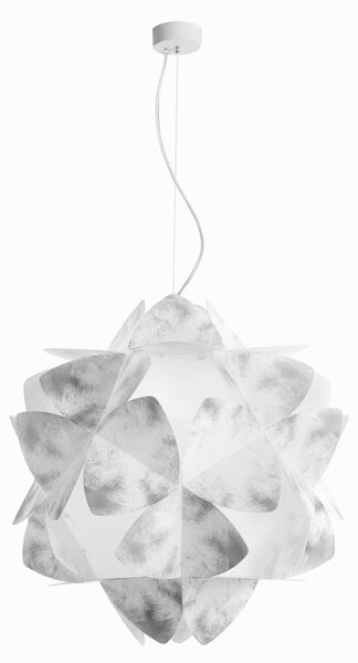 Lampada a sospensione 3 luci sandylex pearl Cotton Light �63 cm Grigio nuance