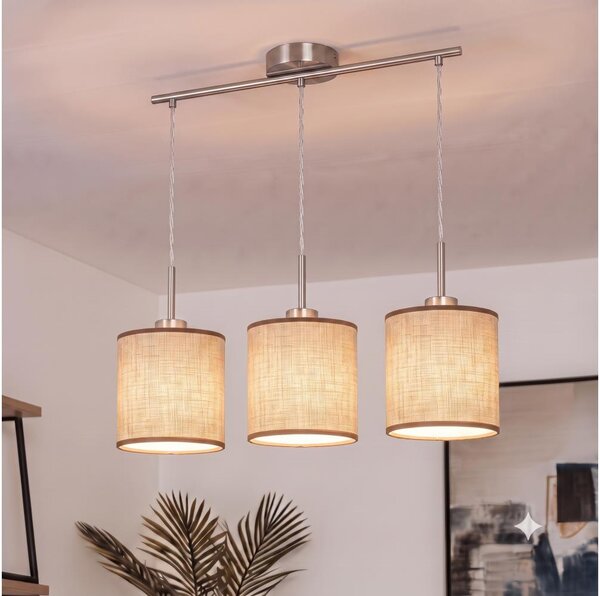 Brilagi - Lampadario LED a sospensione con cavo NUBILA 3xE27/60W/230V marrone