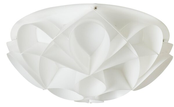 Plafoniera 2 luci con calotta GEMMA �43xh18 cm bianco perla