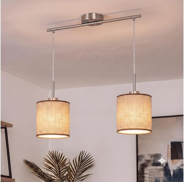 Brilagi - Lampadario a sospensione LED con cavo NUBILA 2xE27/60W/230V marrone