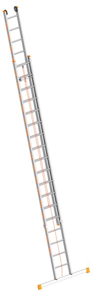 Layher Topic 1037 Scala a fune con traversa, 2x18 pioli