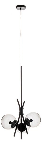 Lucande Sotiana, lampada a sospensione a 3 luci, rotonda, nera