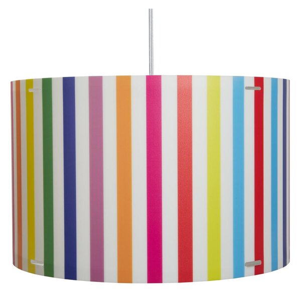 Lampada a sospensione per camerette CYLINDER Piccola � 30xh 19,6 cm in multicolor righe