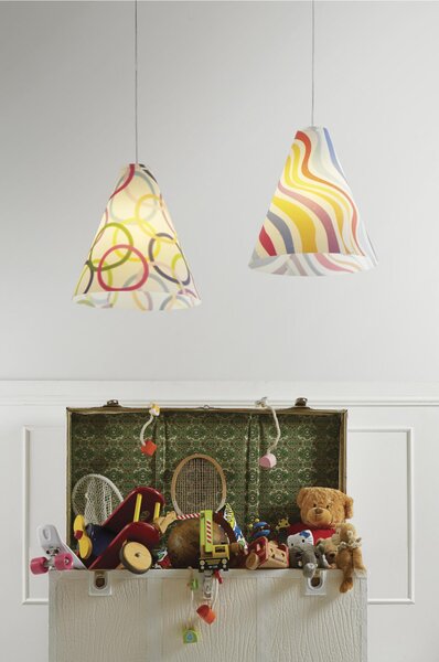 Lampada a sospensione per camerette DUOLI � 40xh 42 cm in multicolor decoro Automobiline