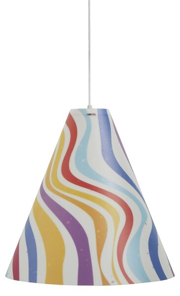 Lampada a sospensione per camerette DUOLI � 40xh 42 cm in multicolor decoro righe