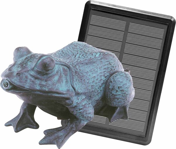 Heissner SOLAR Statua da laghetto "Rana" con pompa per giochi d'acqua