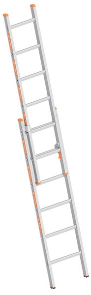 Scala scorrevole in alluminio Layher, 2 pezzi, 2 x 6 pioli