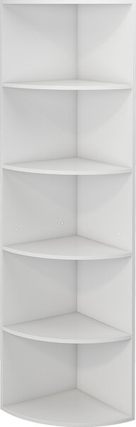 Libreria Vicco Fabienne Bianco 40 x 180 cm con 5 scomparti, Model 40275